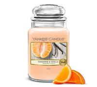 Yankee Candle Vela perfumada | Tarro grande de Tangerine & Vanilla | Velas de larga duración: hasta 150 horas | Regalos perfectos para mujeres