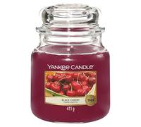 Yankee Candle Vela perfumada | Vela en tarro mediano Black Cherry | Velas de larga duración: hasta 75 horas | Regalos para mujeres