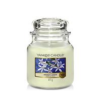 Yankee Candle Vela perfumada | Vela en tarro mediano Midnight Jasmine | Velas de larga duración: hasta 75 horas | Regalos para mujeres