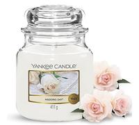 Yankee Candle Vela perfumada | Vela Wedding Day en tarro mediano | Tiempo de combustión: hasta 75 horas
