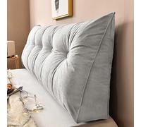 Yanman - Almohadas grandes de cuña para cabecero de cama, almohada triangular de lectura, cojín de apoyo lumbar, respaldo de cintura, cojín de posicionamiento suave para sofá cama, 150 x 50 x 20 cm