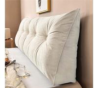 Yanman - Almohadas grandes de cuña para cabecero de cama, almohada triangular de lectura, cojín de apoyo lumbar, respaldo de cintura, cojín de posicionamiento suave para sofá cama, 60 x 50 x 20 cm