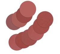 Yanmis 6 Pulgadas Discos de Lijado con, Papel de Lija Rojo para Madera y | Abrasivo de óxido de aluminio rojo, paquete de 10, compatible con lijadora orbital de 6 pulgadas, para pulir, esmerilar y