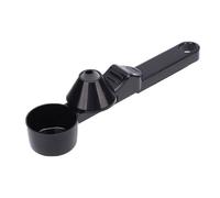 Yanmis Cuchara de café, Taza Reutilizable de 2 Cucharadas de Capacidad con Nivelador y Embudo Integrados, Cuchara Medidora para Polvo de Proteína de café Molido (BLACK)
