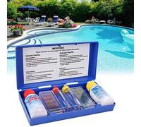 Yanmis Kit de Prueba de Calidad del Agua para Piscinas: Probador de Cloro PH con Tarjeta de Color, Caja de Prueba Portátil de Doble Uso para Piscinas, Spas, Preciso y Fácil de Usar