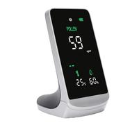 Yanmis Medidor de Concentración de Polen Sensor Preciso 0-999ug/m³ Probador Medidor de Temperatura y Humedad para Controles de Calidad del Aire en el Hogar Pantalla LED a Color de 4,3 Pulgadas