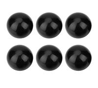 Yanmis Perilla de palanca de bola, 6 Unids Aislamiento de plástico Negro M12 Roscado 40mm Diámetro Perilla Redonda Manija Perilla para Máquinas-Herramientas