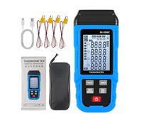 Yanmis Termómetro Termopar Tipo K J Medidor de Alta Temperatura Batería de Litio Recargable USB 60H Uso Continuo 5999 Almacenamiento de Datos Sonda de Doble Canal Probador de Temperatura Industrial