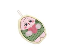 yanwuwa Toalla con gancho de dibujos animados de forro polar coral para el | Diseño de forro polar coral para esquinas de baño y cocina, gancho de dibujos animados, decoración de albóndigas