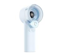 yanwuwa Ventilador portátil de mano de 3600 mAh, recargable, color azul | Pequeño ventilador de refrigeración para viajes, maquillaje al aire libre, hogar, camping, uso con pulverizador de agua