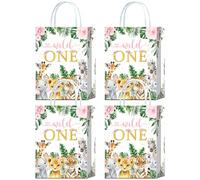 YanZonic Wild One Bolsas de fiesta - 16 piezas robustas de decoración de safari para cumpleaños, 1 bolsa de recuerdo de fiesta, decoración de cumpleaños para niña, fiestas temáticas de Wild One