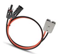 YAODHAOD Solar Panel Cable Conector,XT60 DC7909 DC8020 50A Conector para placa solar Compatible con ecoflow centrales eléctricas portátile generadores solares (6mm², 50A conector 1M)