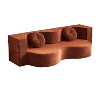 YAONJS Sofá Cama Seccional Plegable Y Compresible para Sala De Estar | Espacios Pequeños, Sofá Cama De Dos Plazas, Sofá Modular De Tela Tejida Sofá Comprimido En Caja(Rood,200*100cm)