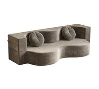 YAONJS Sofá Cama Seccional Plegable Y Compresible para Sala De Estar | Espacios Pequeños, Sofá Cama De Dos Plazas, Sofá Modular De Tela Tejida Sofá Comprimido En Caja(Grigio,200*100cm)