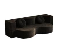 YAONJS Sofá Cama Seccional Plegable Y Compresible para Sala De Estar | Espacios Pequeños, Sofá Cama De Dos Plazas, Sofá Modular De Tela Tejida Sofá Comprimido En Caja(negro,200*100cm)