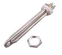 yaoqijie Calentador DC 12V 600W 400w 300w & Contratuerca y Accesorios Elemento calentador de agua solar con rosca DN25 de 1" lasting(Locknut,600W)