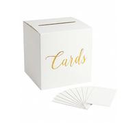YAPKOLV Caja para Tarjeta de Boda, con 10 Tarjetas de Felicitación. Buzón de Sobres Decorativo para Dinero y Regalos en Aniversario, Graduación, Fiesta, Duchas de Bebé.
