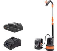 Yard Force Bomba sumergible con batería LX CWP1 con batería de iones de litio de 20 V/2,5 Ah. Caudal máximo 2000 L/hora, profundidad máxima de inmersión: 3 metros con batería de 20 V/2,5 Ah