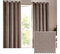 Yard Heavy Chenille Par De Cortinas con Ojales - Suave Filtrado De Luz Terciopelo Cortinas (Greige - Ancho 117 x Largo 183cm)