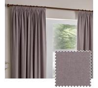 Yard Heavy Chenille Plisado De Lápiz Par De Cortinas - Suave Filtrado De Luz Terciopelo Cortinas (Mauve - Ancho 168 x Largo 137cm)