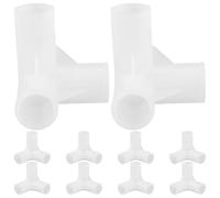 Yardenfun Conectores de Barra de Armario de Plástico Blanco 10piezas, Junta Ajustable de 3 Vías para Organización Flexible y Almacenamiento en Armarios y Muebles