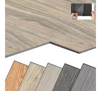 YARDIN Suelo de PVC autoadhesivo con aspecto de madera, 18 unidades, 2,51 m², baldosas de vinilo, autoadhesivas, suelo de PVC, antideslizantes, impermeables, ignífugas, roble lavado
