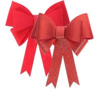 Yardwe Alzapaños para Cortinas Lazo Decorativo 2 Unidades 30 Cm Rojo y Burdeos Abrazaderas para Cortinas Finas y Gruesas Hecho a Mano para Dormitorio y Salón