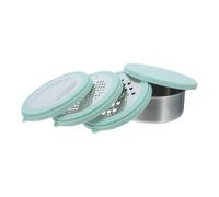 Yardwe Rallador de Queso Multiusos, Rallador de Queso Redondo de Acero Inoxidable, 4 Cuchillas Intercambiables, Base Antideslizante, para Seniors y Manos con Poca Fuerza, Preparación