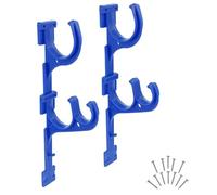 Yardwe Soporte organizador resistente para herramientas de piscina y gancho para red, almacenamiento plástico para accesorios de limpieza en casa y tienda