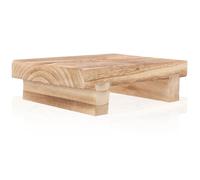 Yardwe Taburete de Madera de Paulownia Escalón, Tamaño Compacto, Color Natural, Reposapiés Hogar y Oficina, Banco para Descanso de Pies, Uso Interior y Exterior, Banco Pequeño