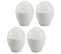 Yardwe Tazas para cocinar huevos aptas para microondas 4 piezas utensilio de cocina para desayuno blanco vapor huevos escalfados