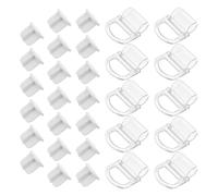 YARNOW 10 Unidades Manija Diseño Ergonómico para con Persianas Enrollables Transparente y Tapas, Compatible con Varillas de 15mm para Uso Diario Áreas de Alto Tráfico
