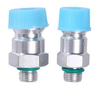 YARNOW 2 acopladores de refrigerante para aire acondicionado - Adaptador rápido universal R134a con núcleo y tapa, compatible con tuberías de aire acondicionado para automóviles (color aleatorio)