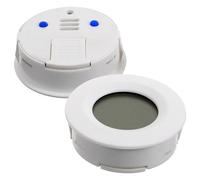YARNOW 2 Piezas Medidor de Temperatura Digital y Higrómetro Portátil para Interiores Pantalla Redonda Abs Blanco, Adecuado para Uso en Almacenes y Viviendas