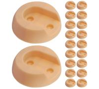 YARNOW 20 Piezas Soporte de Varilla Brida 28mm PP Khaki para Armario | Robusto y Grueso, Fácil de Instalar, para Reparar el Ropero y Uso en Ventana, 25mm y 20mm
