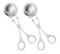 YARNOW 2piezas Pinzas para Fabricar Bolas de Carne Acero Inoxidable para Albóndigas Frutas Helado Bizcochos y Tofu Diseño Tijera Higiénico y Práctico