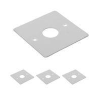YARNOW 4 Piezas Tapa de Enchufe en Blanco Placa de Cubierta Plana de Acero Inoxidable Plata 1 Módulo, 1 Orificio, 60mm, para Caja Eléctrica 86, Acabado Cepillado