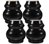 YARNOW 4piezas Patas de Muebles de Madera Maciza Color Nogal de Patas Torneadas para Sofá Sillón y Cajoneras con Tornillos para Fácil Instalación Protección para Suelo