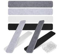 YARNOW 8 Tiras Autoadhesivas de Fieltro sin Necesidad de Taladrar con 50 Chinchetas Transparentes para Notas y Planificaciones para Tablero de Corcho en Casa o Aula