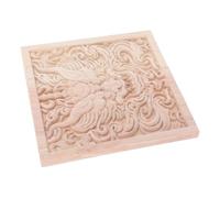 YARNOW Aplique de Madera Estilo Chino Vintage 15x15cm para Muebles | Textura Natural y Veta Clara, sin Pintar, Instalación Fácil, para Cómodas, Armarios y Entradas