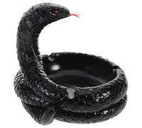 YARNOW Bandeja de Resina Negra Diseño Creativo de Cobra, Multifuncional y Fácil de Limpiar, Adecuado para Decoración de Oficina o Obsequio para Novio