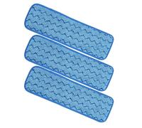 YARNOW Cabezal de Trapeador de Fibra Azul Reutilizable y Lavable, 3 Piezas de Repuesto para Mopas de Limpieza de Suelos en Microfibra