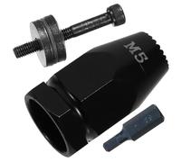 YARNOW Cabezal para Remachadoras Neumáticas Kit de Cabeza de Tuerca Remachable de Acero al Carbono Negro Arandela de Rodamiento M5, Accesorio para Remachadora Automática