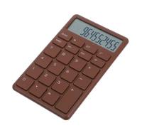 YARNOW Calculadora de Escritorio y Calculadora Mini de 12 Dígitos, Abs, Pantalla LCD Grande, Funciona con Batería, Color Café, para Oficina y Escuela, para Estudiantes