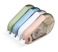 YARNOW Cinta Correctora, Rollo de Cinta Correctora de Plástico 4 Piezas Fácil de Usar, Adhesivo Fuerte, Corrección, Portátil, para Oficina y Escuela