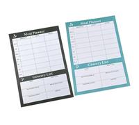 YARNOW Cuadernos de Alimentación Desprendibles Planificador de Comidas Semanal 2 Unidades Calendario Semanal Resistente Lista de Alimentos para Menú Familiar para Uso Doméstico