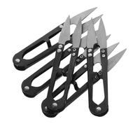 YARNOW Juego de 5 Tijeras de Acero Negro Hojas Afiladas y Mango Antideslizante para Cortar Pequeñas Ramas y Hojas en Jardinería y Costura