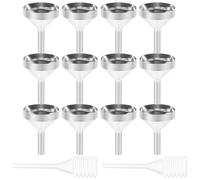YARNOW Mini Embudos de Laboratorio Fácil de Limpiar de Aluminio y Plástico Plata con Gotero Pack de 10 Unidades para Transferir Líquidos y Perfumes en Laboratorio