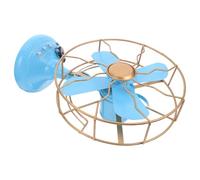 YARNOW Modelo de Ventilador de Mesa Vintage, Adorno de Ventilador Retro de Hierro Azul, Decoración de Escritorio, Objeto de Colección y Accesorio para Fotografía