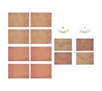 YARNOW Sobres Vintage Hogar y Papeles de Carta de Kraft Diseño Único y Cuerda de Metal, 2 Juegos Ideales para San Valentín y Cualquier Ocasión